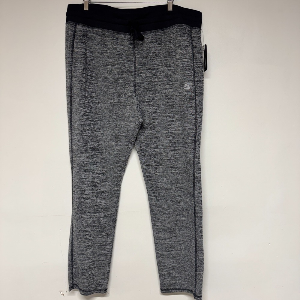 NEW RBX Sweatpants Womens 1X Plus Straight Leg Elastic Waist Gray Activewear